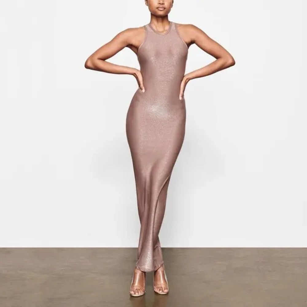 SKIMS Shimmer Tank Dress - Purple